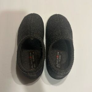 Haflinger charcoal grey slip on clogs shoes pure new wool from Germany size 38